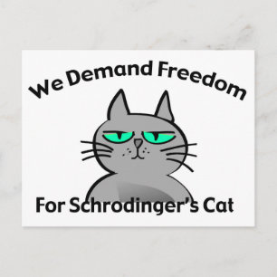 Schrodinger's Cat Funny Geek Humor Postcard