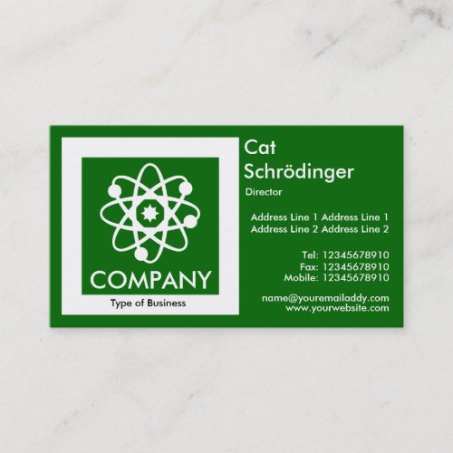 Schrdingers Cat _ Grass Green Business Card