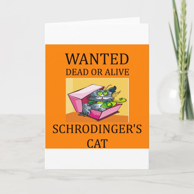 schrodinger's cat joke card (Front)