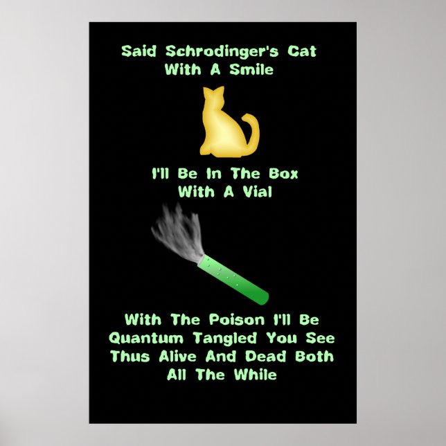 Schrodinger's Cat Limerick Poster (Front)