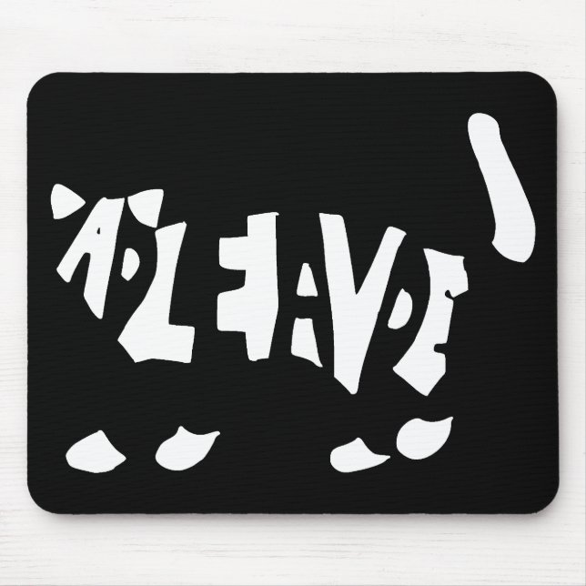 Schrödinger's cat mouse pad (Front)