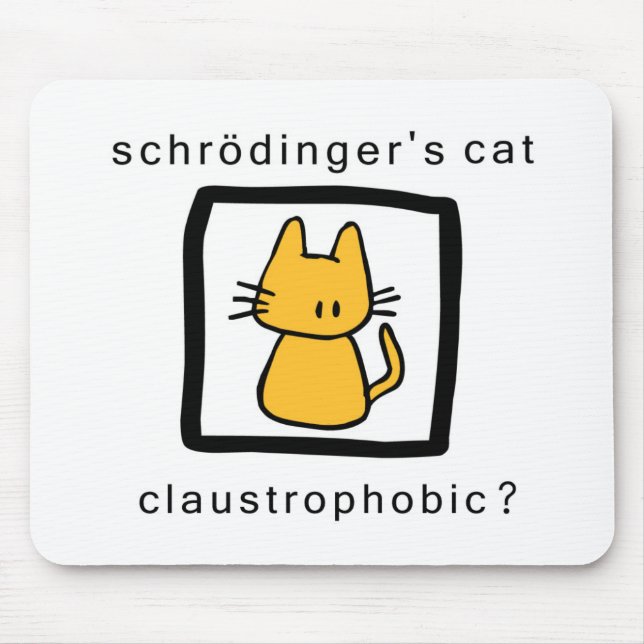 schrodinger's cat mouse pad (Front)