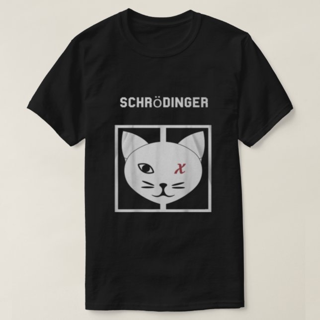 Schrodingers Cat Philosophy  T-Shirt (Design Front)