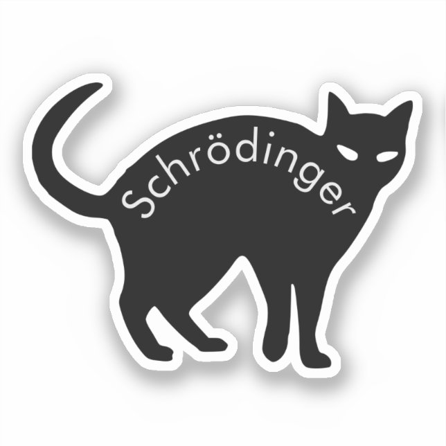 Schrödinger's cat sticker (Front)