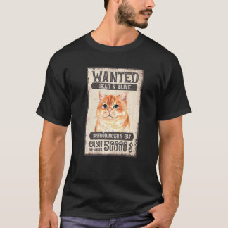 Schrödinger's Cat Wanted Dead & Alive Cat Physici T-Shirt