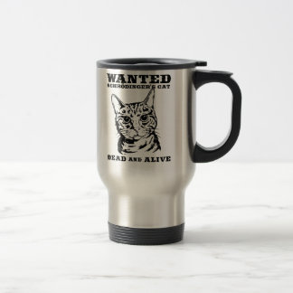 Schrodinger's cat wanted dead or alive travel mug