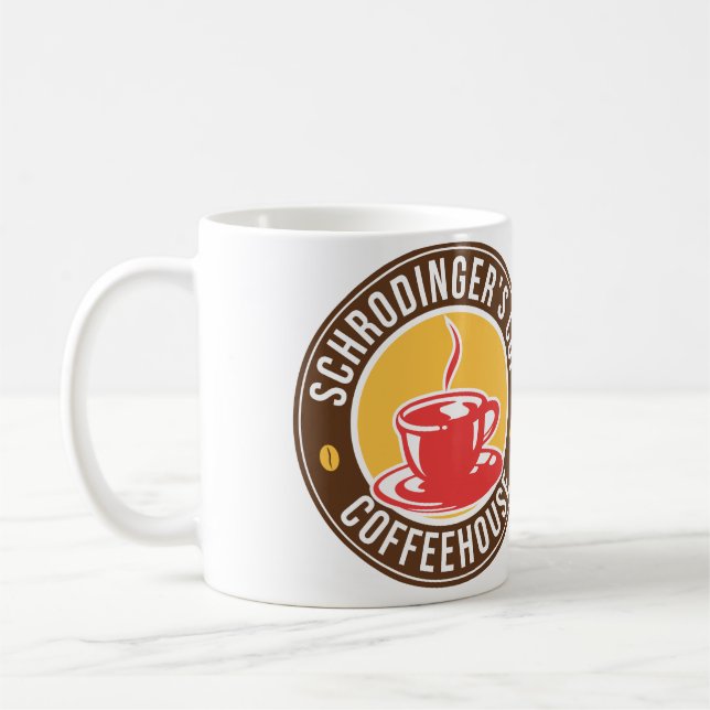 Schrodinger's Cup Coffeehouse Mug (Left)