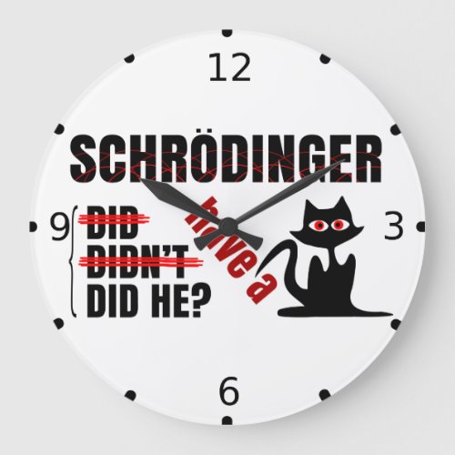 Schrodingers Dillema Large Clock
