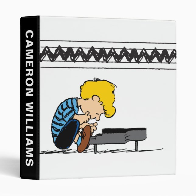 Schroeder Charlie Brown Music 3 Ring Binder (Front/Spine)