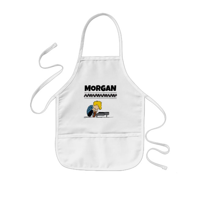 Schroeder Charlie Brown Music | Add Your Name Kids' Apron (Front)