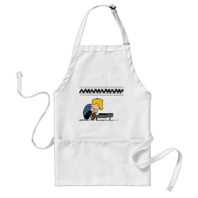 Schroeder Charlie Brown Music Adult Apron (Front)