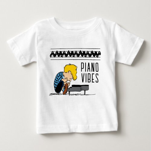 Schroeder Charlie Brown Music Baby T_Shirt