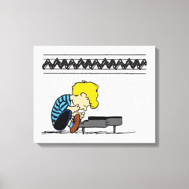 Schroeder Charlie Brown Music Canvas Print (Front)