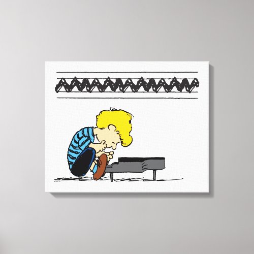 Schroeder Charlie Brown Music Canvas Print