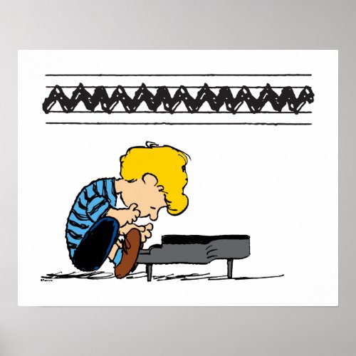 Schroeder Charlie Brown Music Poster