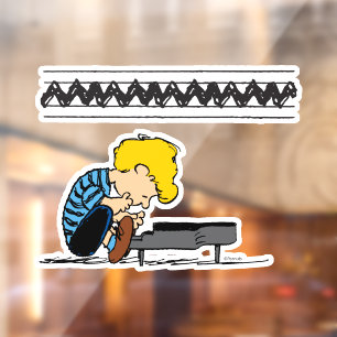 Schroeder Charlie Brown Music Window Cling