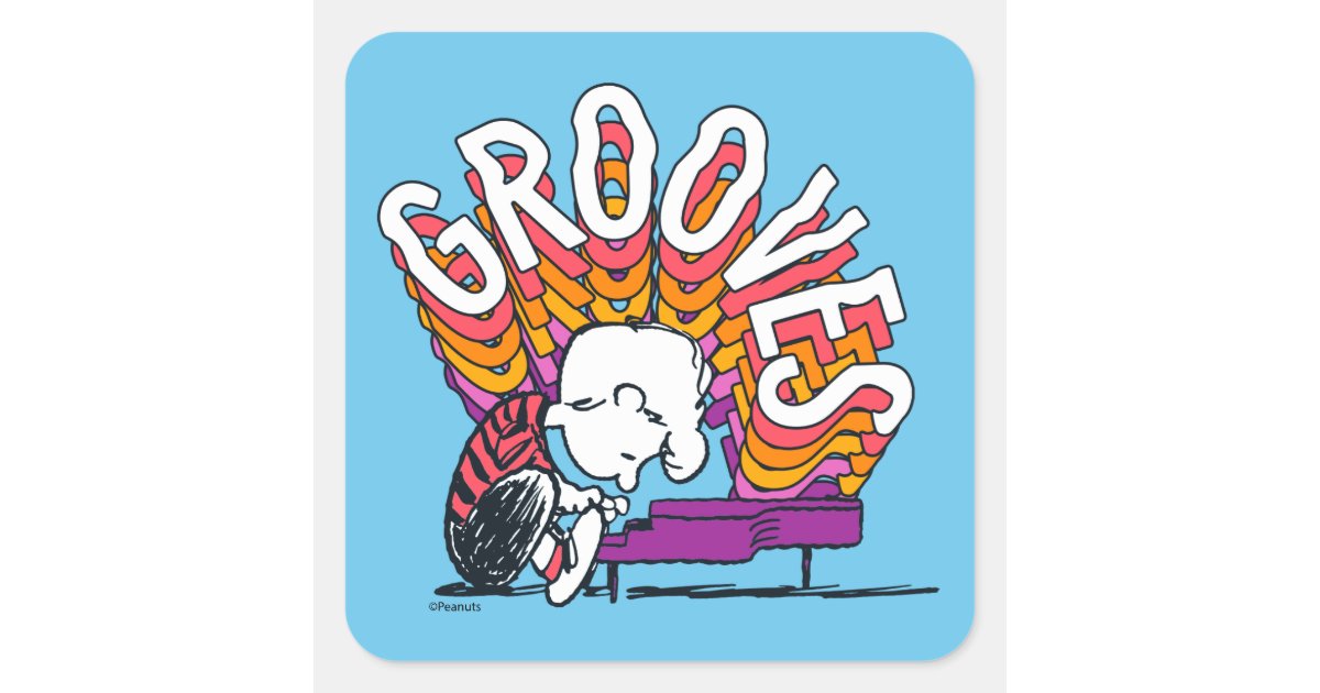 Schroeder - Grooves Square Sticker | Zazzle