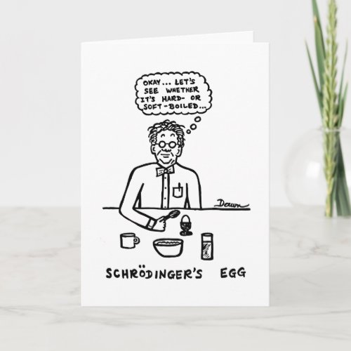 Schroedingers Egg Blank Notecard