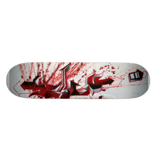 Schu Red graffiti Skateboard Deck