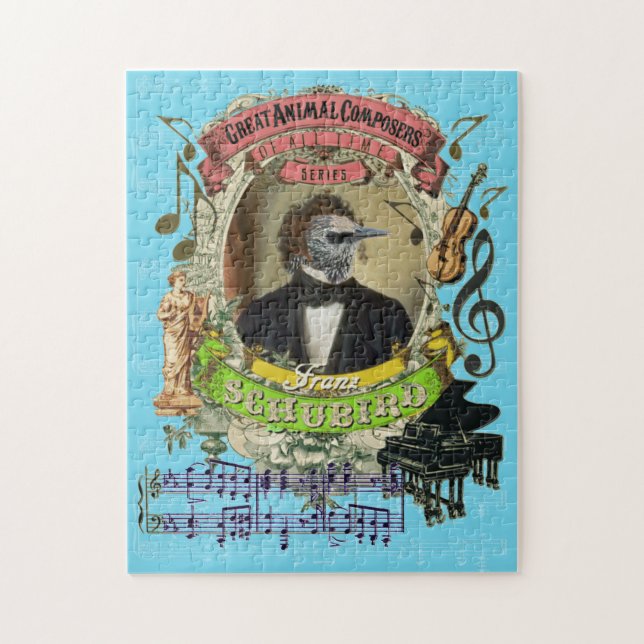 Schubird Great Animal Composer Schubert Parody Jigsaw Puzzle (Vertical)