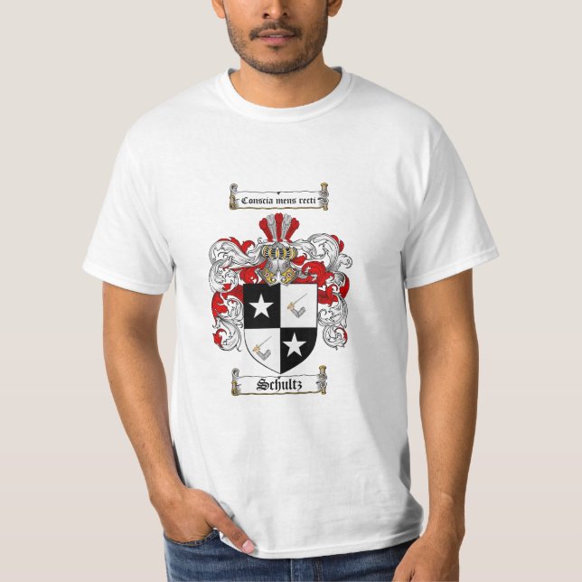 Schultz Family Crest - Schultz Coat of Arms T-Shirt (Front)