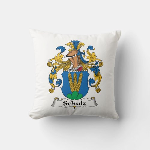 Schulz Family Crest Throw Pillow