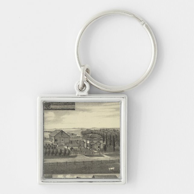 Schulz residence, Nebraska Keychain (Front)