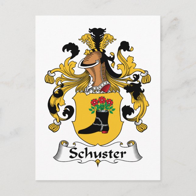 Schuster Family Crest Postcard (Front)