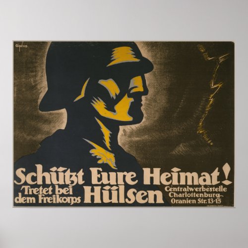 Schtz eure Heimat WW1 Recruitment Poster