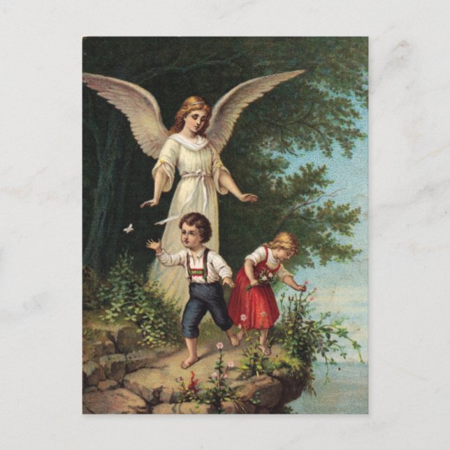 Schutzengel am Abhang 1 Postcard (Front)