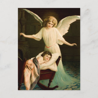 Schutzengel und schlafende Kind Postcard