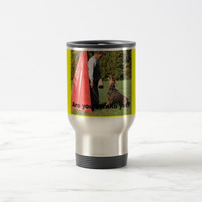 Schutzhund Bark and Hold - Customized Travel Mug (Center)