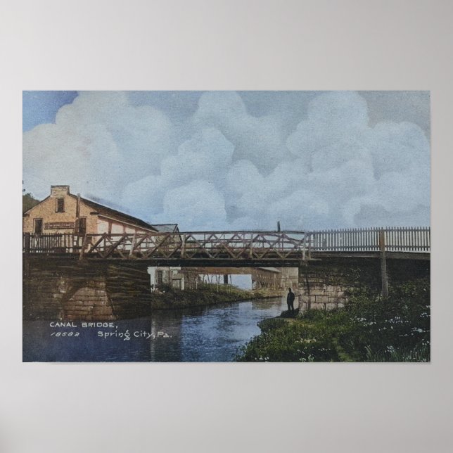 Schuylkill Canal Bridge Spring City PA Poster (Front)