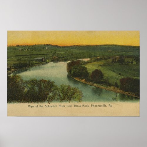 Schuylkill River Black Rock Phoenixville PA Poster