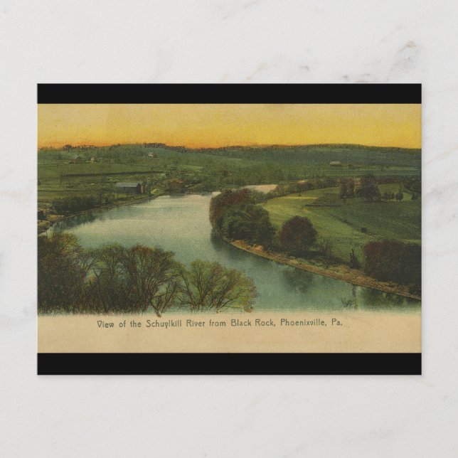 Schuylkill River from Phoenixville PA Postcard (Front)
