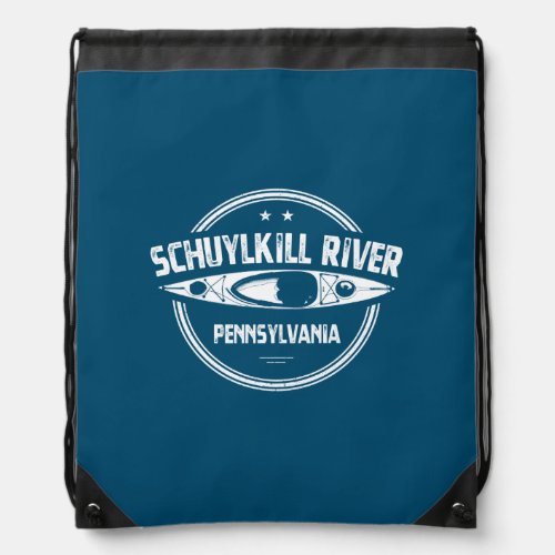 Schuylkill River Pennsylvania Drawstring Bag