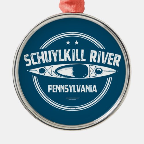 Schuylkill River Pennsylvania Metal Ornament