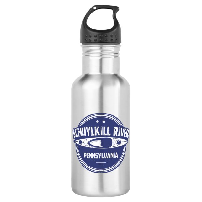 Schuylkill River, Pennsylvania Stainless Steel Water Bottle (Front)
