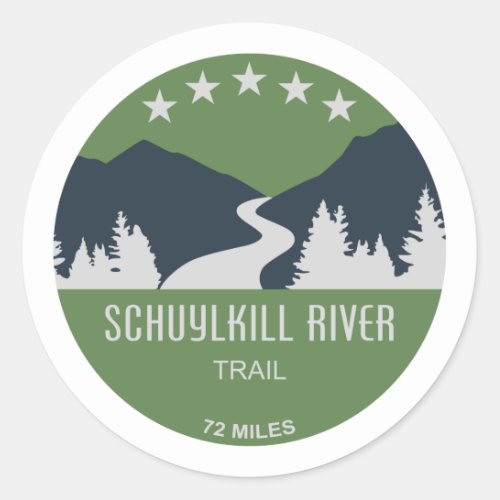  Schuylkill River Trail Classic Round Sticker