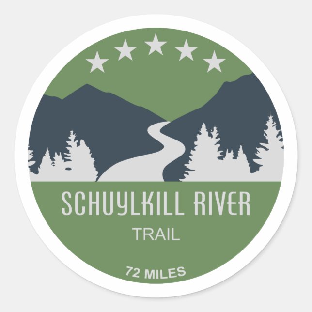  Schuylkill River Trail Classic Round Sticker (Front)