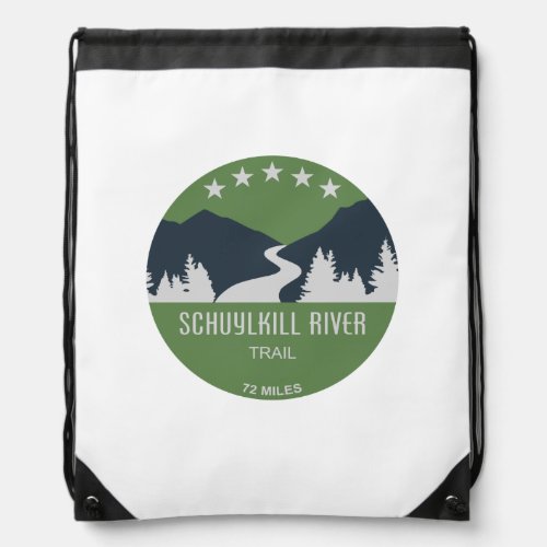 Schuylkill River Trail Drawstring Bag