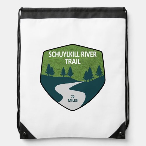 Schuylkill River Trail Drawstring Bag