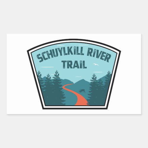 Schuylkill River Trail Rectangular Sticker