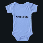 Schvitzing Yiddish Humor Infant T-shirt<br><div class="desc">Cute baby bodysuit for a girl or boy with the most perfect summer Yiddish expression,  "Schvitzing" (Sweating) printed on the front. Ideal for a day at the beach,  schlepping around the city or roaming the Catskills!</div>