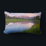 Schwabacher Landing Sunrise Lumbar Pillow<br><div class="desc">This photo features beautiful cloud and light play on the Grand Tetons reflected in Schwabacher's landing in Wyoming.</div>