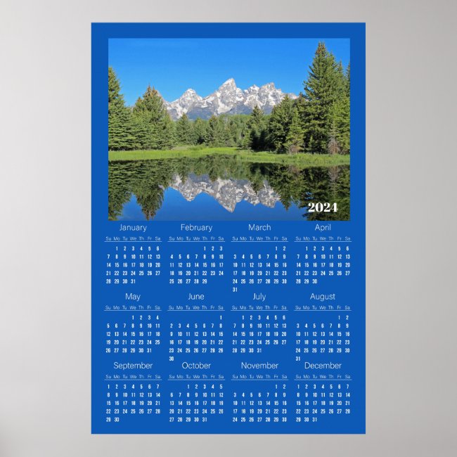 Schwabacher's Landing Grand Tetons 2024 Calendar P