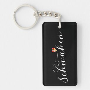 Schwaben Flag Heart, Swabia Keychain