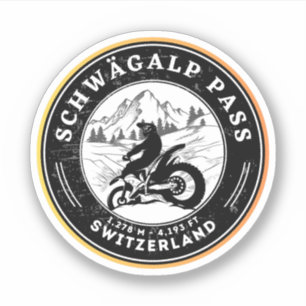 Schwägalp Pass swiss–alps motorcycle tour Sticker
