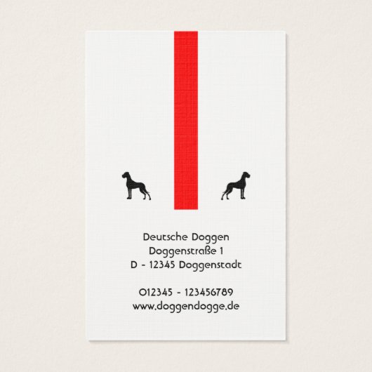 Schwarz rot mit Doggen (Back)