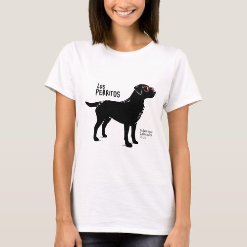 Schwarze Labrador Black Dog Black Dog with Sunglas T_Shirt
